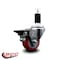 Service Caster 3'' Red Poly Swivel 1-3/8'' Expanding Stem Caster with Brake SCC-EX20S314-PPUB-RED-PLB-138 - alternate 4